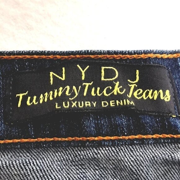 NYDJ Women's 6 Boot Cut USA Luxury Tummy Tuck Style# 700 Blue Cotton Blens Jeans - Picture 6 of 13